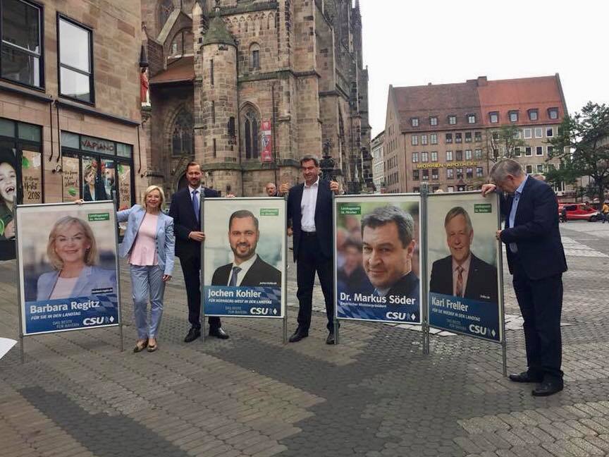 Landtagswahl: So werben Politiker in Nürnbergs Innenstadt. Barbara Regitz, CSU 